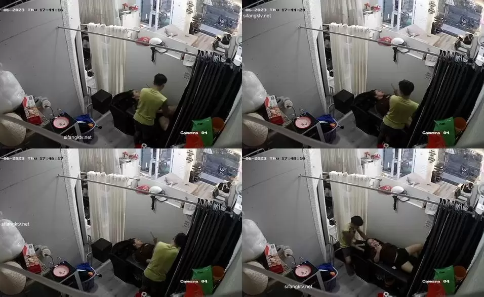 黑客破解监控偷拍 欲姐少妇去有特殊服务的发廊洗头被小鲜肉掐着脖子抠逼舔穴高潮捂住嘴巴不敢叫出呻吟