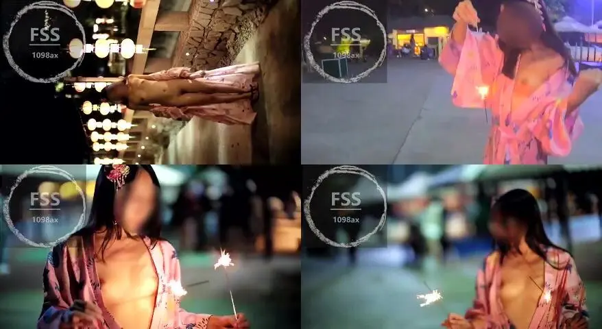 推特网红 冯珊珊 户外露出福利 21.和服露出