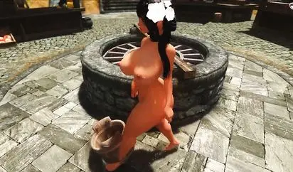 Big Tits and Ass Skyrim Girl Walking
