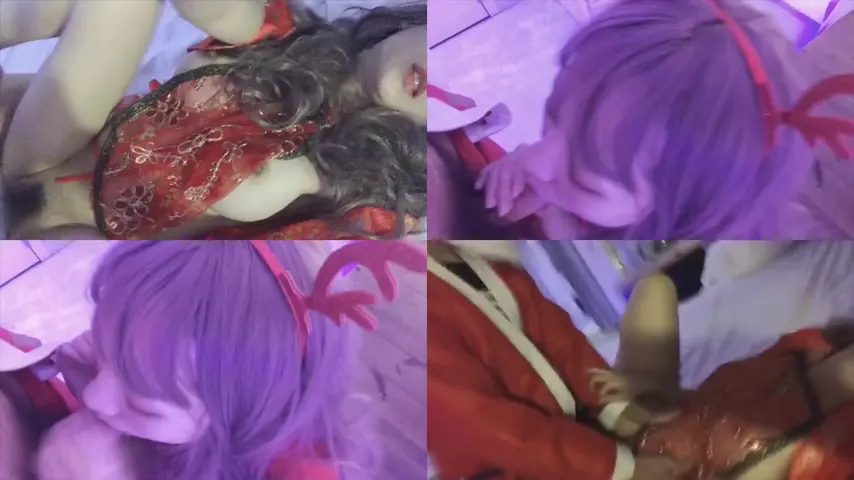 目前很流行的台湾Swag主播ladyyuan系列圣诞特辑高颜值美女COS性感圣诞小麋鹿被圣诞老爷爷啪啪嗲叫声刺激高清版流出