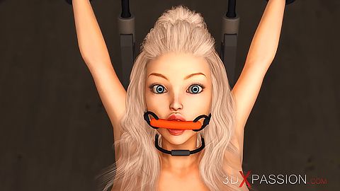 热 dickgirl 乱搞 一个 性感的 年轻的 金发女郎 在 约束 在